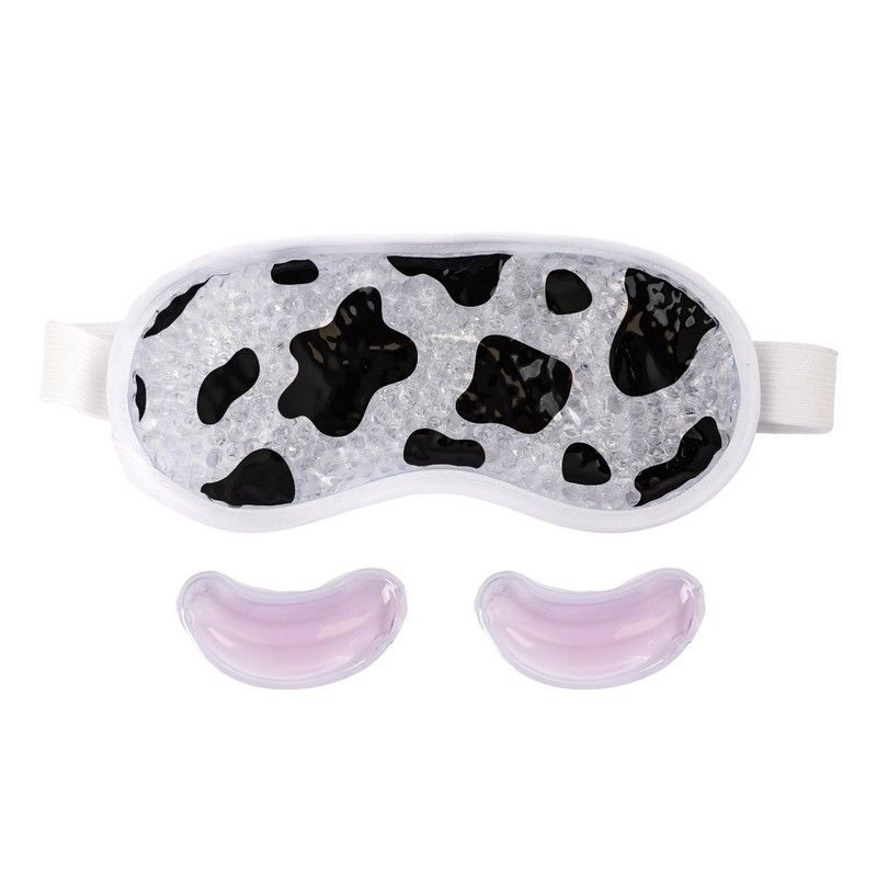 Maschera Occhi e Cuscinetti Gel Fantasia Mucca Fisura