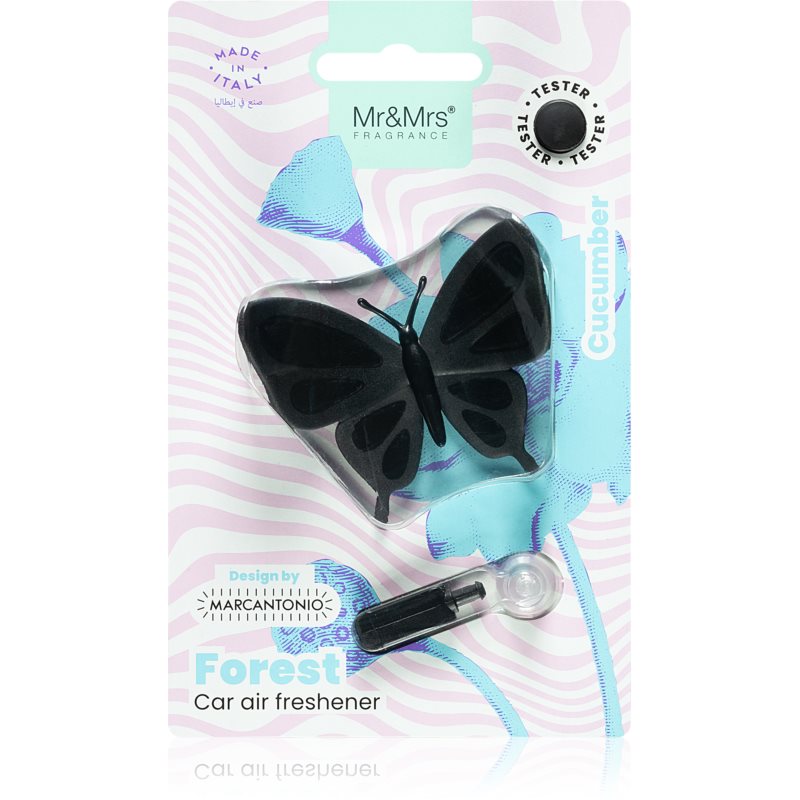 MR & MRS FRAGRANCE PROFUMATORE PER AUTO FOREST BUTTERFLY BLACK CUCUMBER