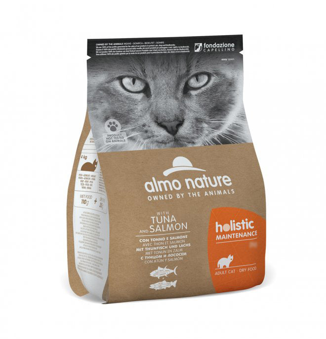 CROCCHETTE HOLISTIC MAINTENANCE CATS CON TONNO E SALMONE 12 KG ALMO NATURE