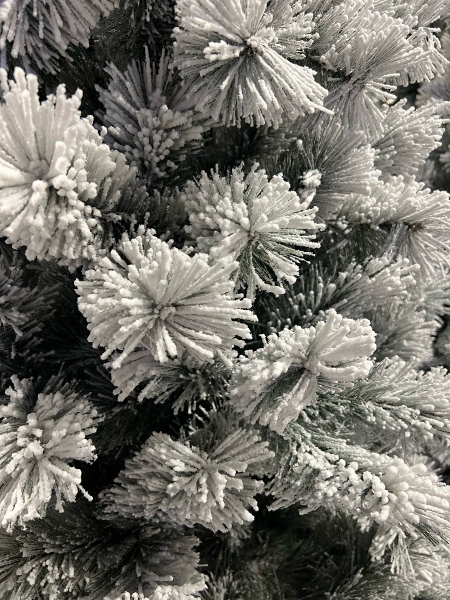 ALBERO DI NATALE DES ALPES 180CM INNEVATO FLOCCATO