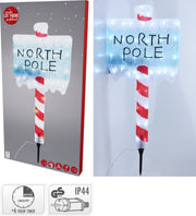 SEGNALE POLO NORD CON LED, 39X4X78CM, ACRILICO