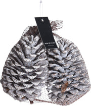 3 PIGNE SBIANCATE 14CM