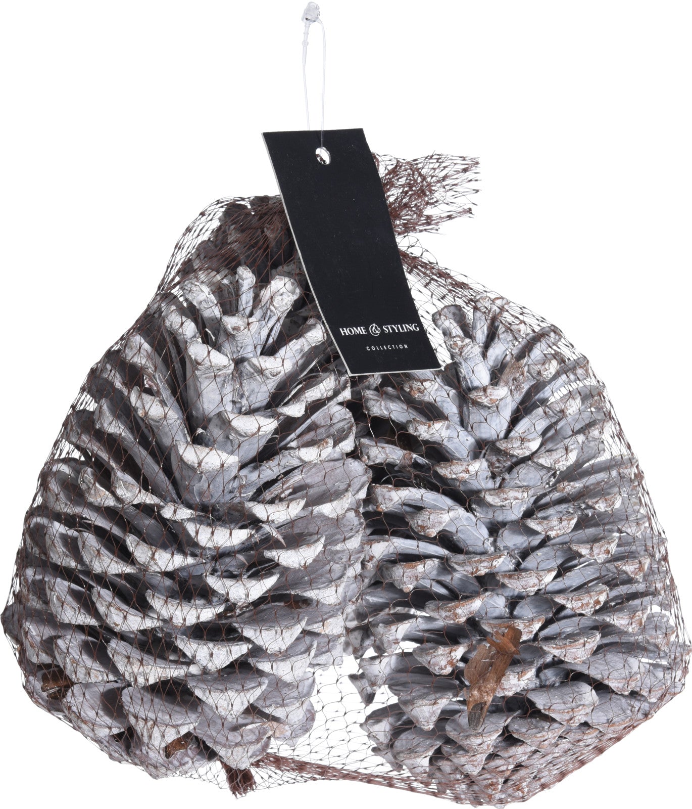 3 PIGNE SBIANCATE 14CM