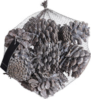 SACCHETTO CON PIGNE NATURALI SBIANCATE 300GR