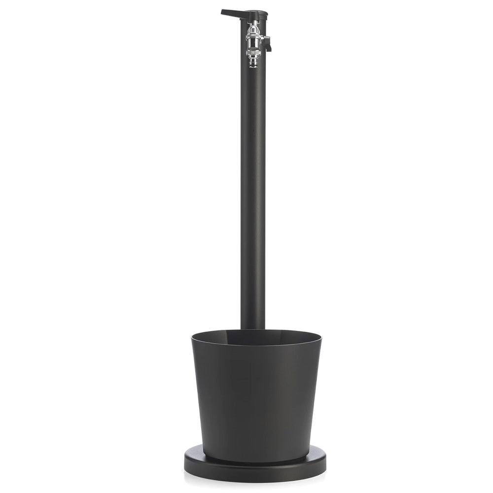 FONTANA A COLONNA DA GIARDINO CON VASCHETTA ANTRACITE