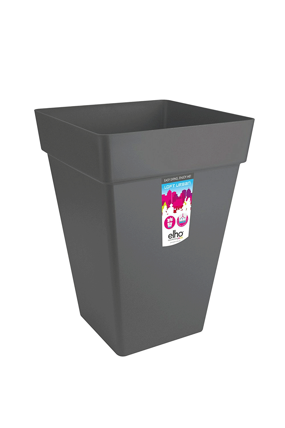 VASO LOFT URBAN SQUARE HIGH 37CM COLORE A SCELTA