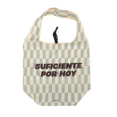Borsa Shopping Pieghevole "Suficiente Por Hoy" 3.5x6x10cm Fisura