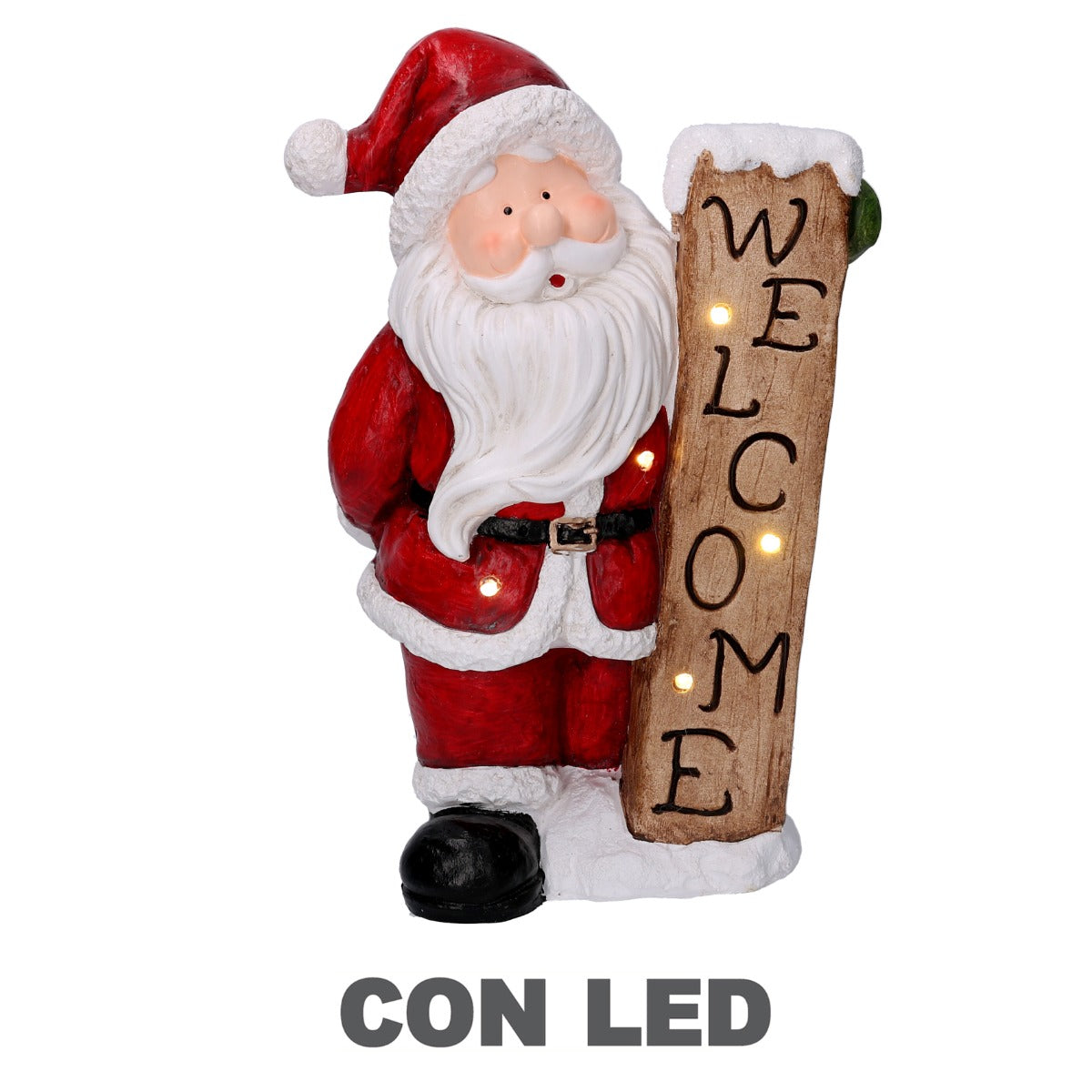BABBO NATALE LED CON SCRITTA WELCOME