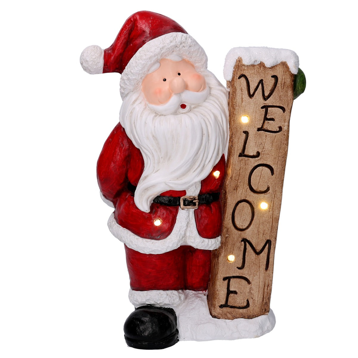 BABBO NATALE LED CON SCRITTA WELCOME