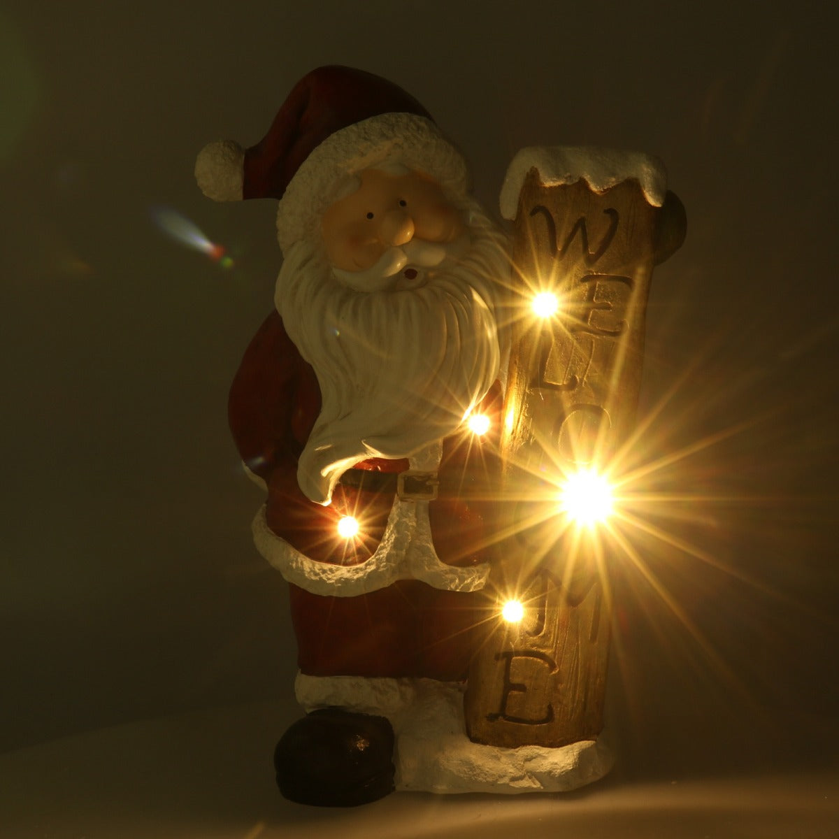 BABBO NATALE LED CON SCRITTA WELCOME