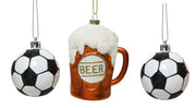 OFFERTA 3 DECORAZIONI BIRRA/PALLONE APPENDIBILI ASSORTITE