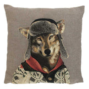 CUSCINO GOBELIN CON LUPO 45X45CM