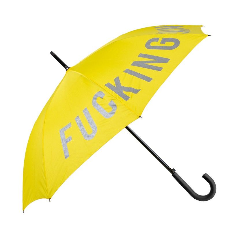 OMBRELLO "FUCKING RAIN" GIALLO FLUO