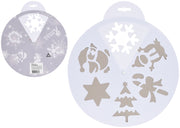 STENCIL NATALIZIO, 6 DECORI, Ø30CM, ASSORTITI