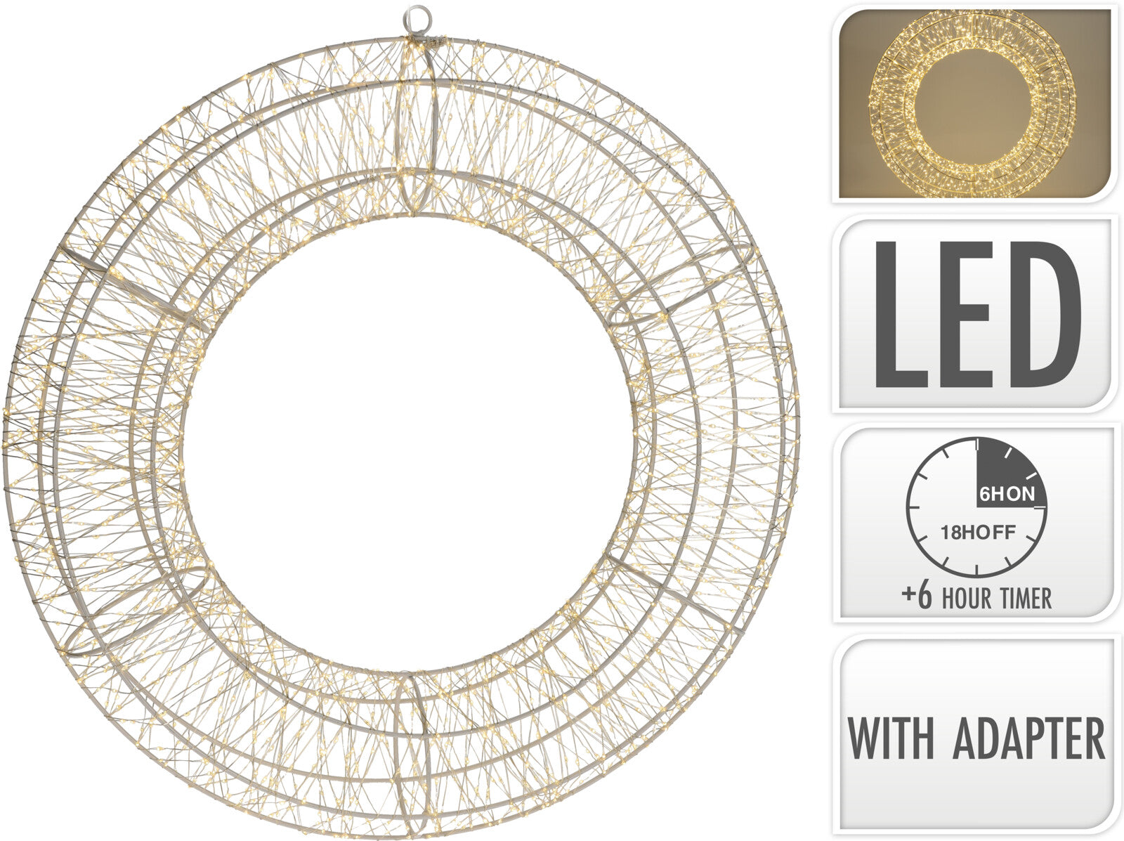 CORONA CON 1440 LED ø50CM