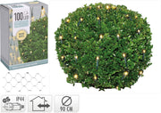 RETE LUMINOSA CON 100 LED BIANCO CALDO PER BOSSO DIAMETRO 90CM