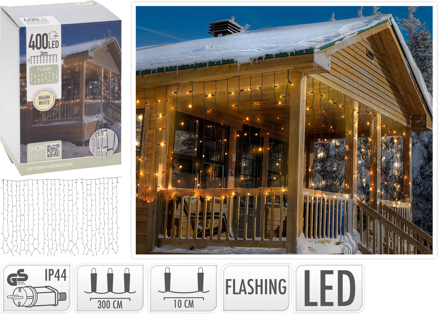 TENDA TOTAL FLASH 400LED 300X100CM