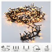 LUCI DI NATALE 800 LED BIANCO CALDO 8 GIOCHI DI LUCE