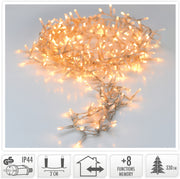 LUCI DI NATALE 1800 LED EXTRA BIANCO CALDO 8 GIOCHI DI LUCE