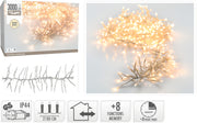GHIRLANDA 3000 LED, BIANCO CALDO, 21,8MT, CAVO TRASPARENTE