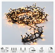 LUCI DI NATALE 1800 LED, 36MT, 8 GIOCHI DI LUCE, BIANCO EXTRA CALDO