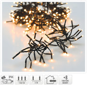 LUCI DI NATALE GHIRLANDA 2016 LED BIANCO CALDO 8 GIOCHI DI LUCE