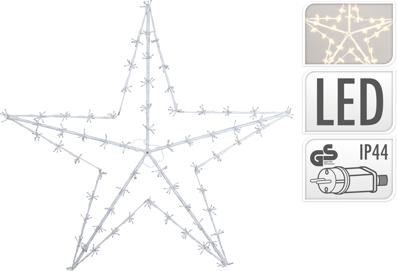 STELLA CON 520 LED BIANCO CALDO 150CM