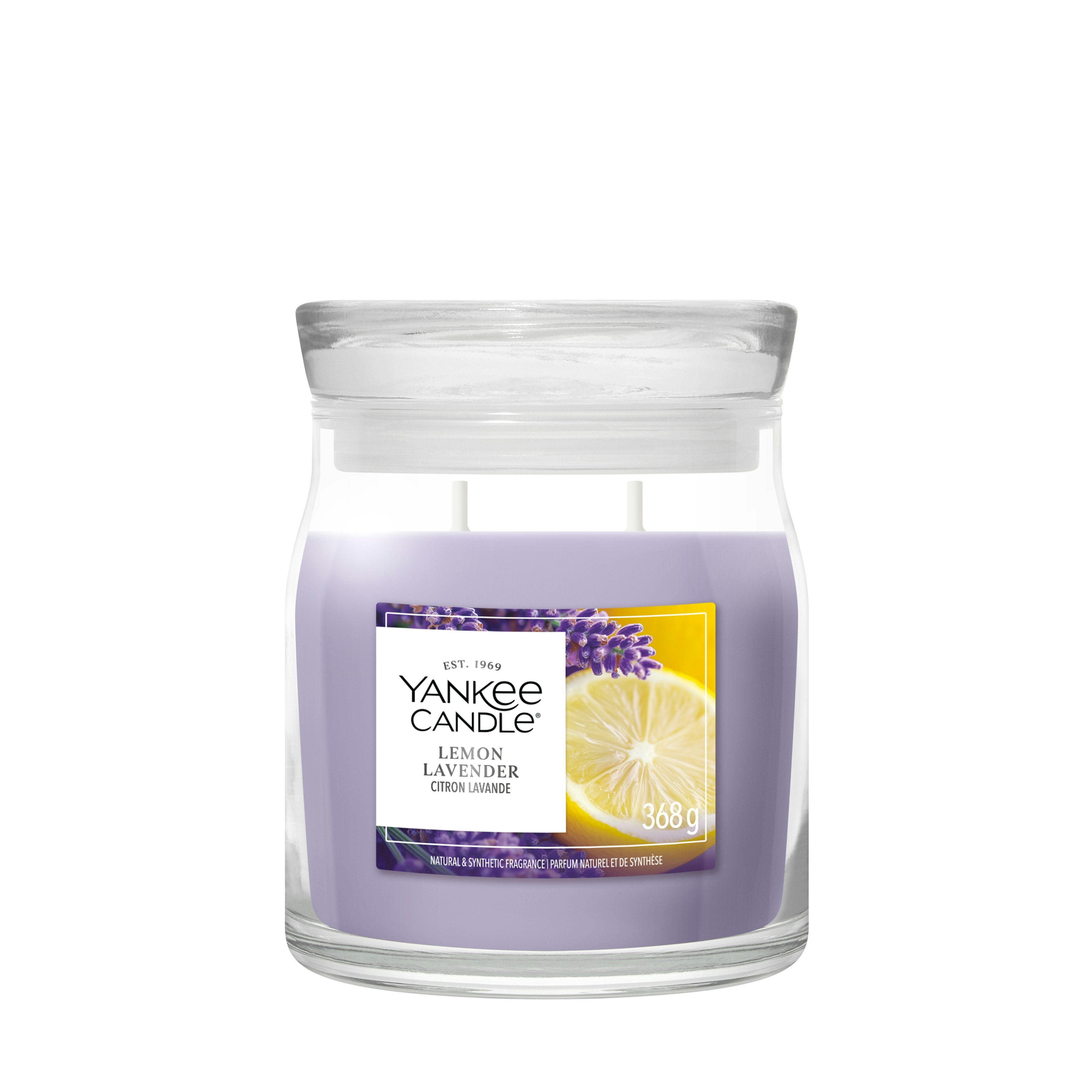 Candela profumata Lemon Lavender 368g Viola Yankee Candle