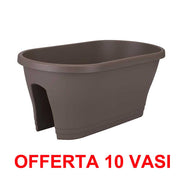 OFFERTA 10 VASO CORSICA FLOWER BRIDGE 60CM TAUPE