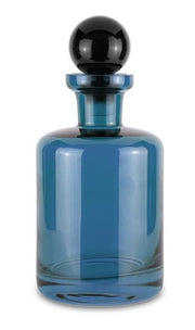 BOTTIGLIA DA WISKEY BLU IN VETRO - FASHION