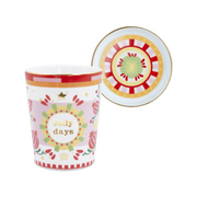 BICCHIERE CON PIATTINO/COPERCHIO "MAMMA MIA XMAS" 9CM