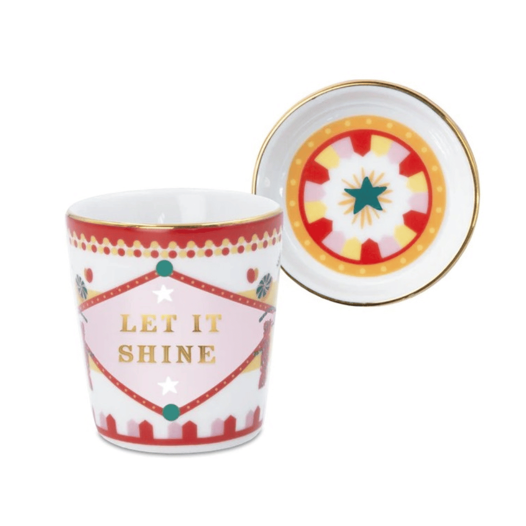 TAZZINA CON PIATTINO/COPERCHIO ROSSO "XMAS MAMMA MIA"