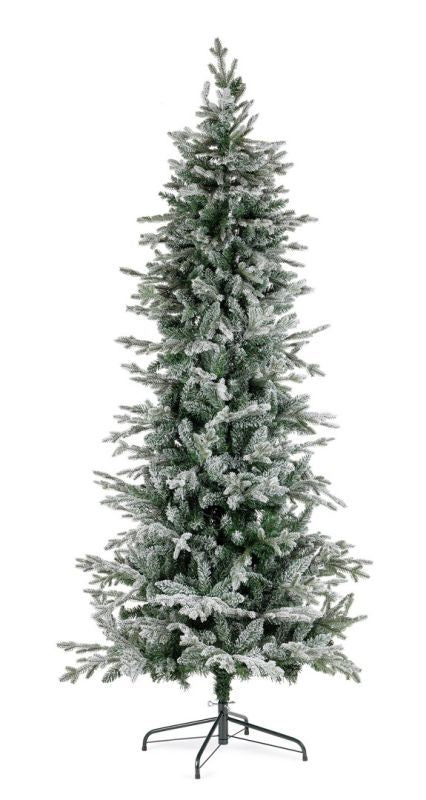 Albero di Natale Slim Cooper, 210 cm (D96 cm), Verde innevato – 964 rami