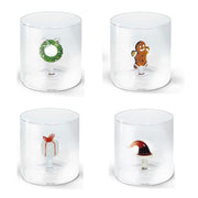 BICCHIERE DA ACQUA 250 ML NATALIZIO IN VETRO BOROSILICATO ASSORTITO
