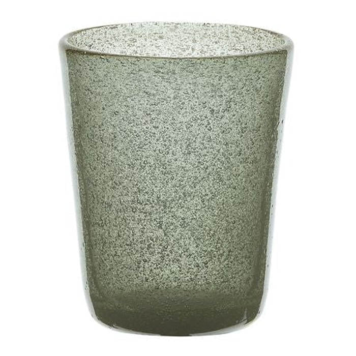 BICCHIERE IN VETRO SOFFIATO GRIGIO