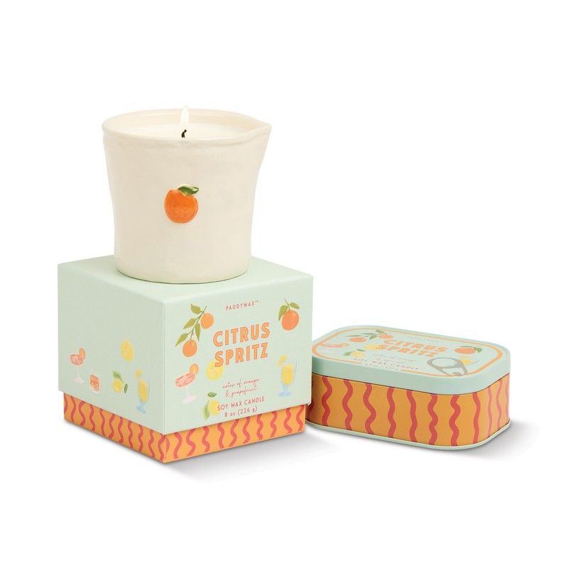 Candela in Latta Stampa Arancio Orange Citrus Spritz 127g Paddywax