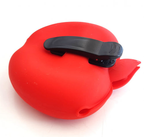 PORTA SNACK PER CANI A FORMA DI MELA 13X12X5CM ROSSO