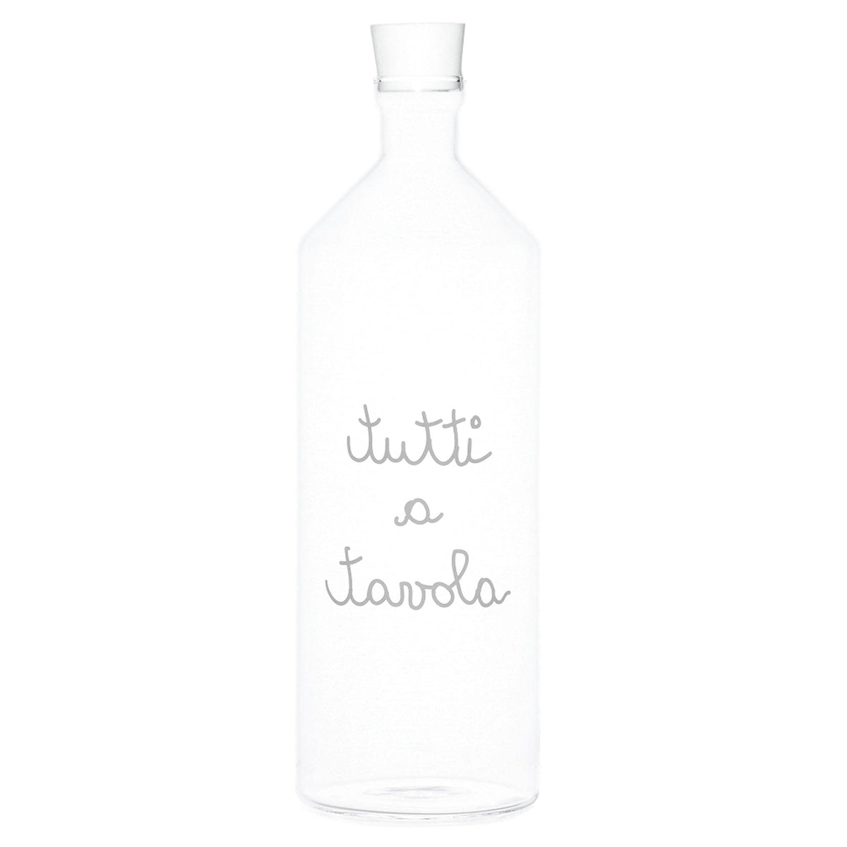 Bottiglia Tutti A Tavola 1,4 litri D 9,5 cm x 29 cm decoro bianco Simple Day