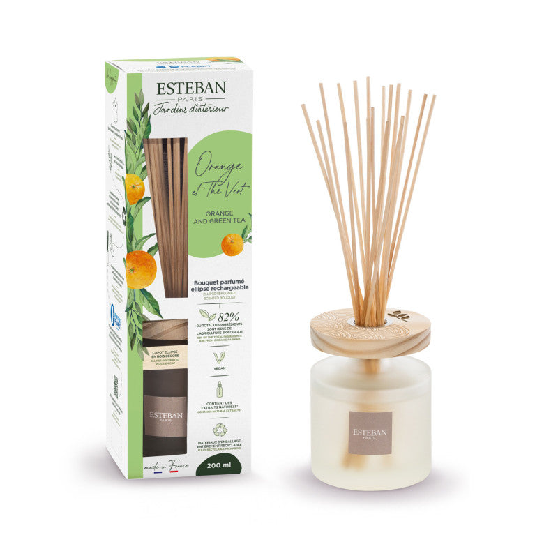 Diffusore di Profumo a Bastoncini Ellipse Arancia e Tè Verde 200 ml ESTEBAN-PARIS - immagine 1