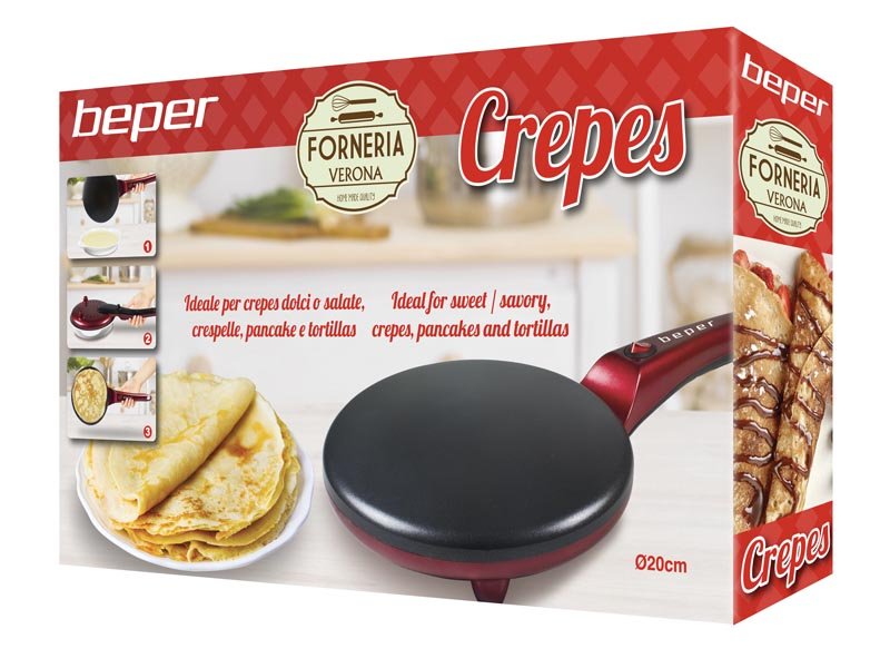 CREPIERA ELETTRICA CON MANICO 800W
