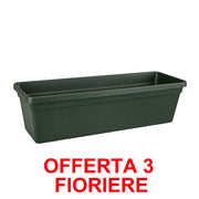 OFFERTA 3 FIORIERA GREEN BASICS TROUGH 40CM VERDE