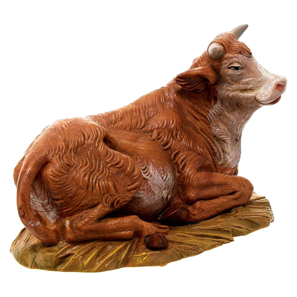 BUE SEDUTO 12CM STATUETTA IN RESINA