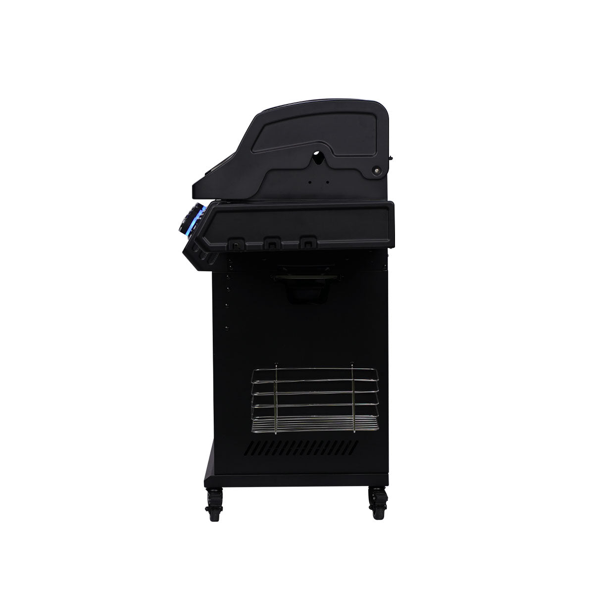 Barbecue a Gas con Fornello Laterale 80kg Acciaio Inossidabile Santos