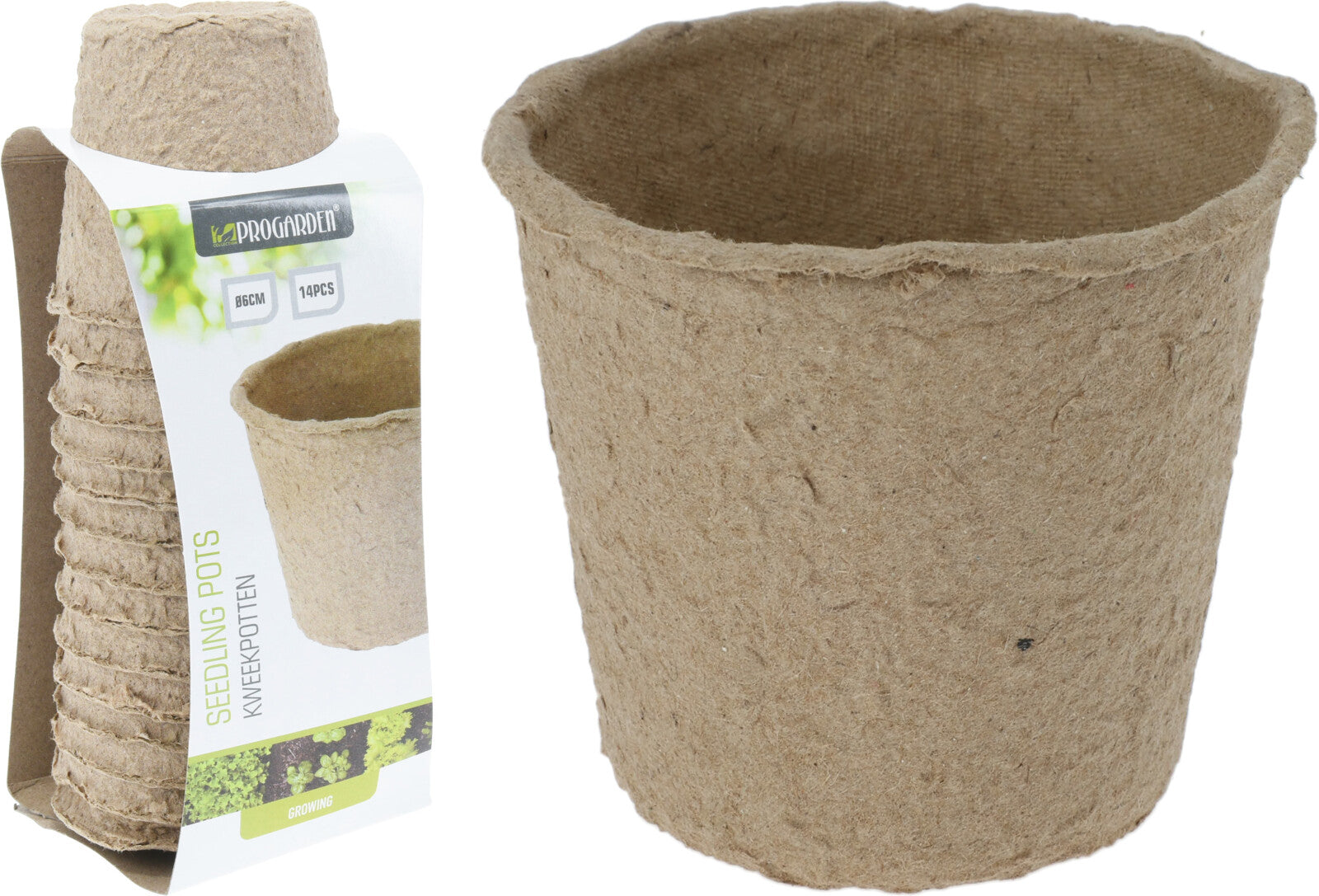 14 VASI BIODEGRADABLI TONDI IDEALI PER SEMINA 6X6CM