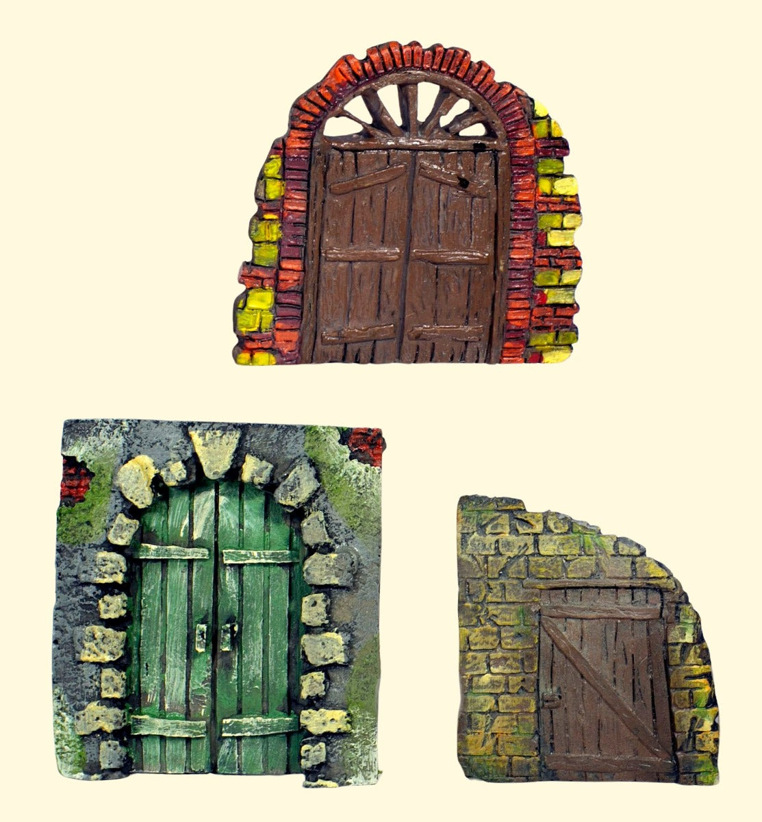 PARETE CON PORTONE 11X10,5 IN RESINA PER PRESEPE ASSORTITO 1PZ
