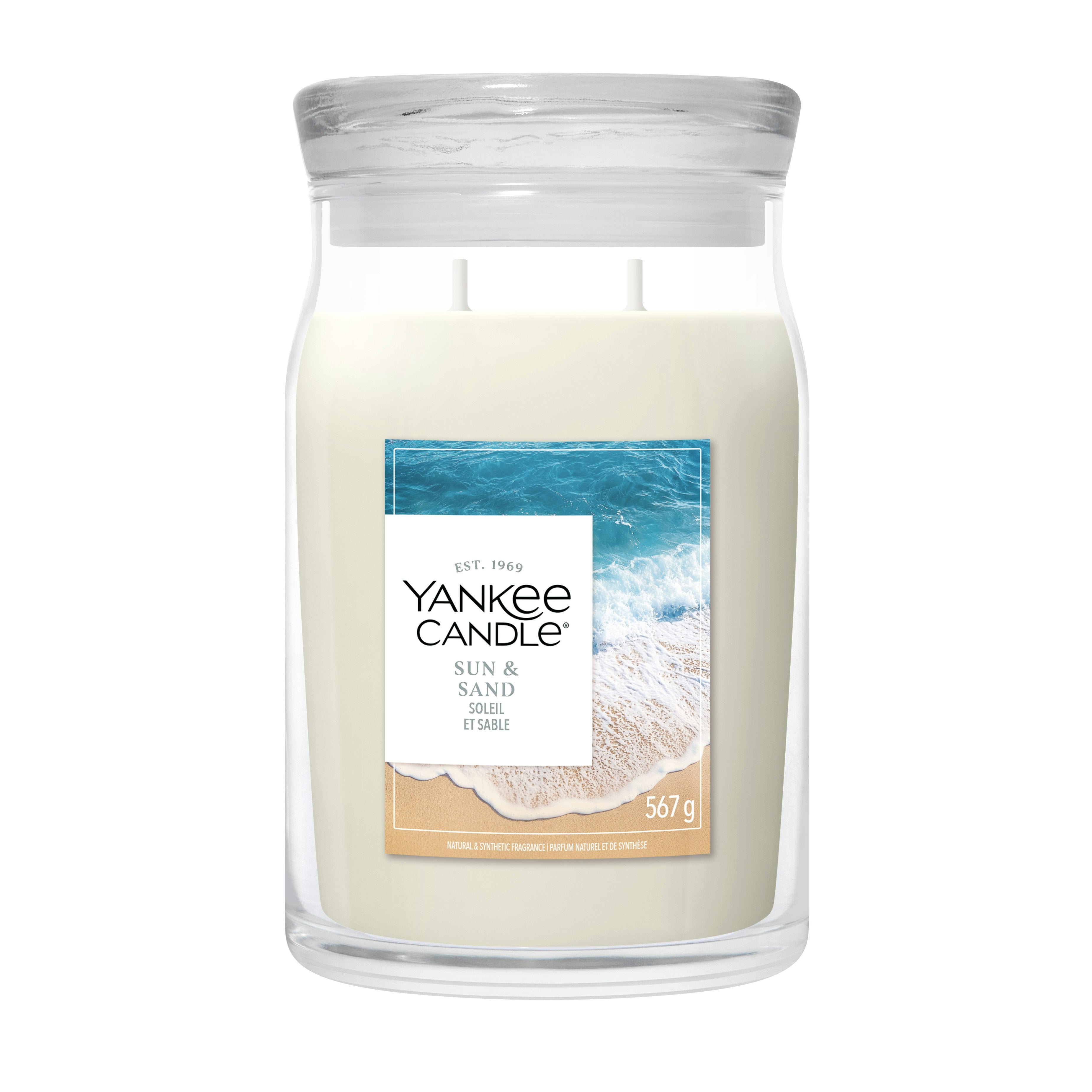 Candela grande Signature Sun & Sand 567g Neutri Yankee Candle