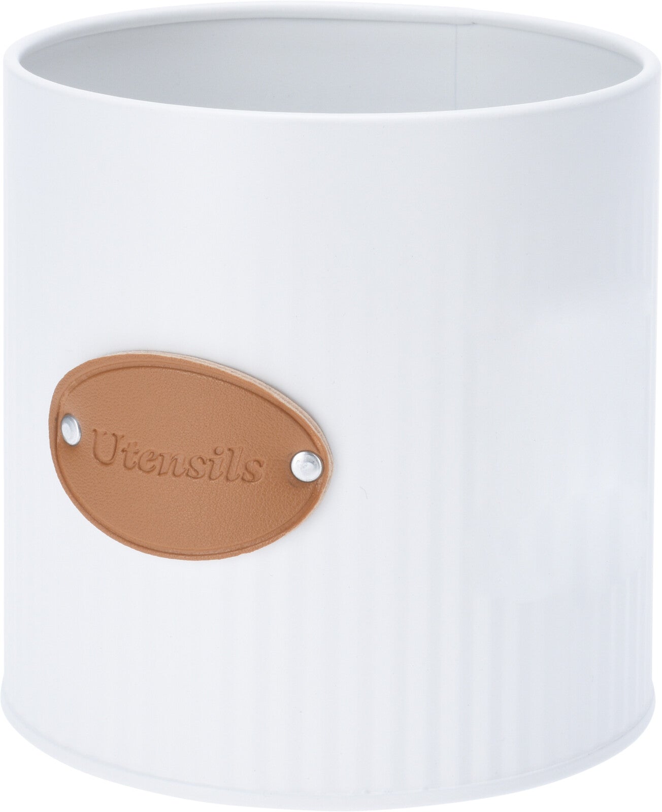 PORTA POSATE IN METALLO BIANCO 12CM