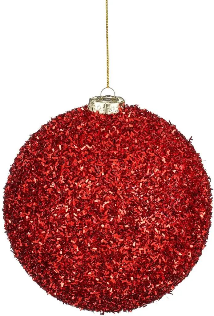 Mica Decorations Pallina di Natale in plastica D15 cm, rosso