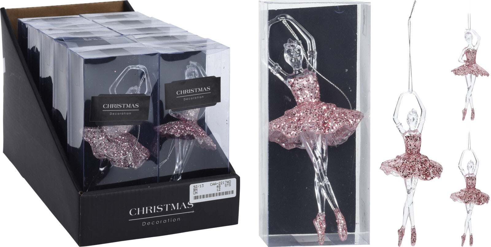 OFFERTA 4 BALLERINE APPENDIBILI ROSA 17CM MODELLO ASSORTITO