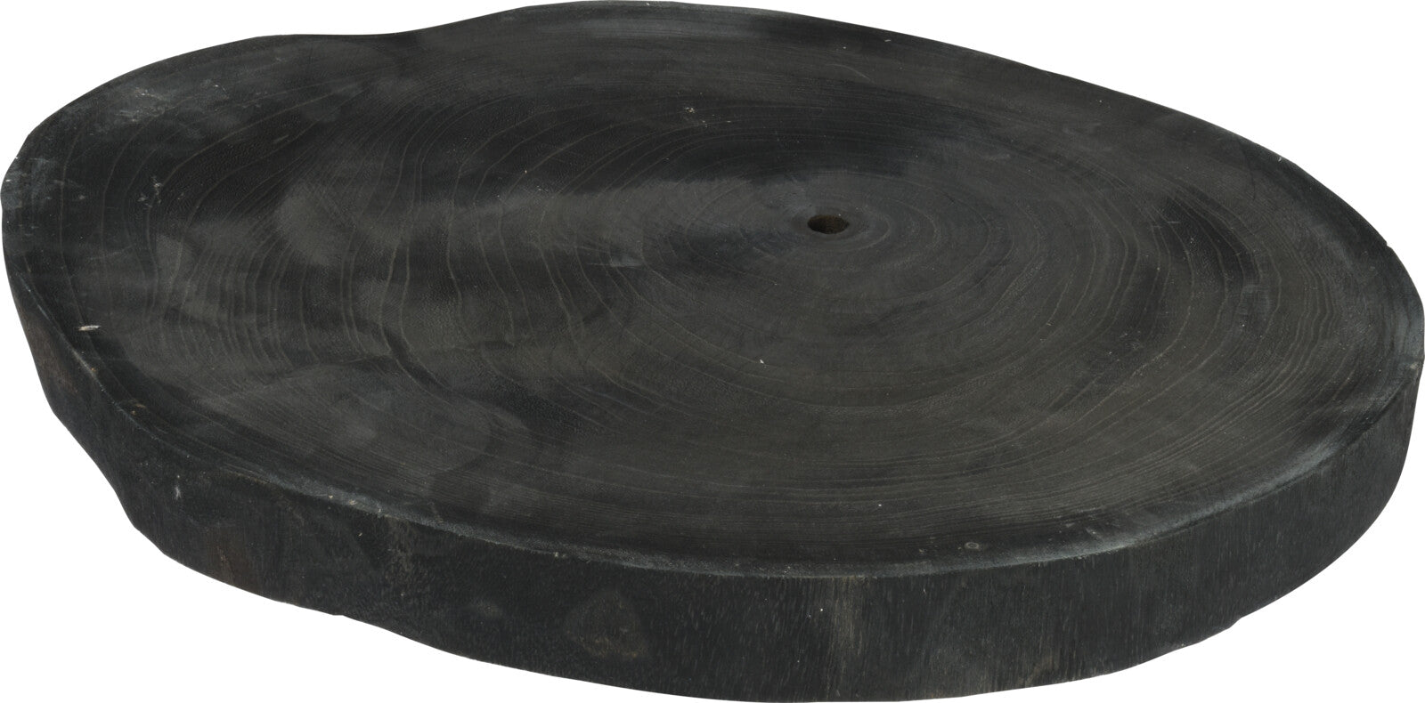 DISCO DECORATIVO IN LEGNO NERO 50X3CM